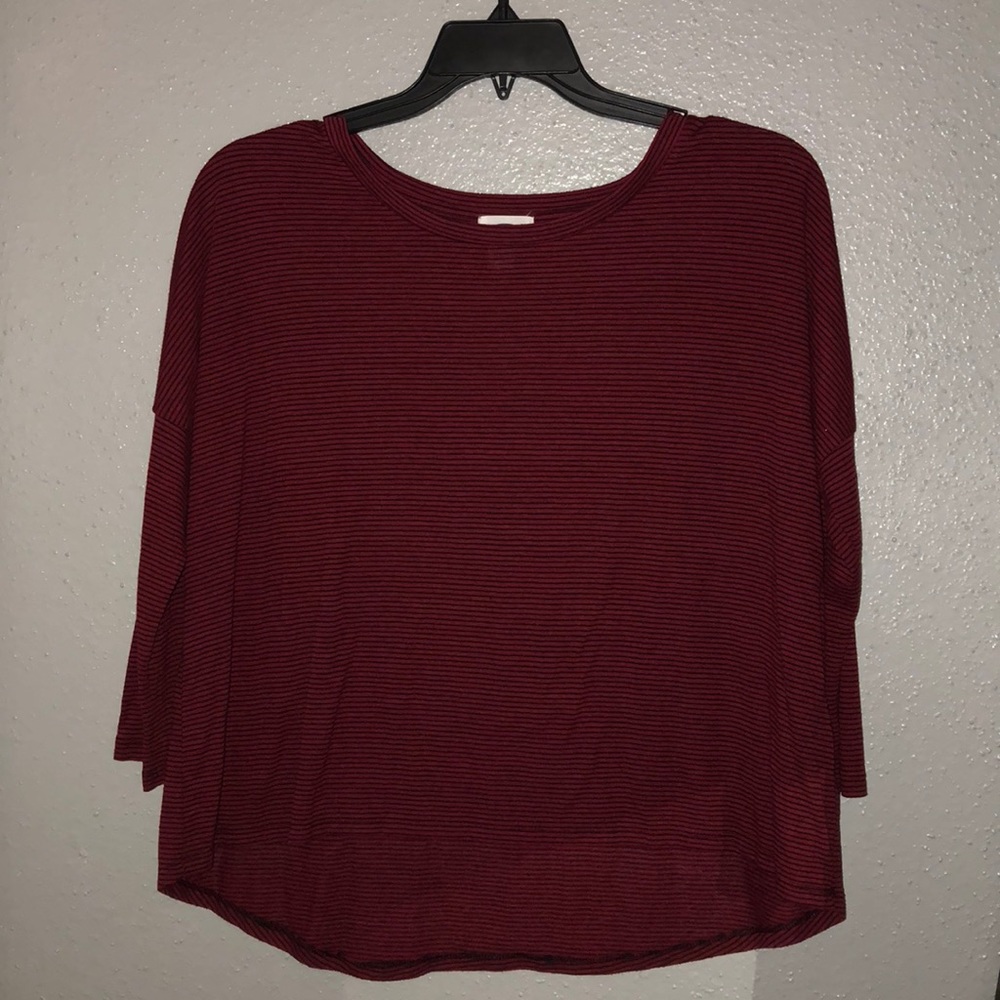 Red and black striped shirt